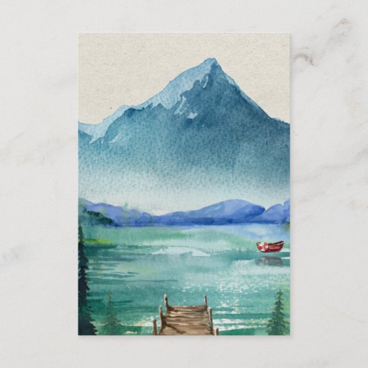 Rustic Lakeside Wedding Guest — Details-kaart Informatiekaartje (Achterkant)