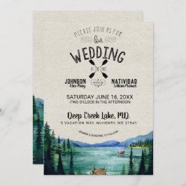 Rustic Lakeside Wedding Kaart