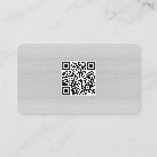 Rustic Lamb Sheep Farm LOGO QR Code Gray Visitekaartje (Achterkant)