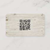 Rustic Lamb Sheep Farm LOGO QR Code Green Visitekaartje (Achterkant)
