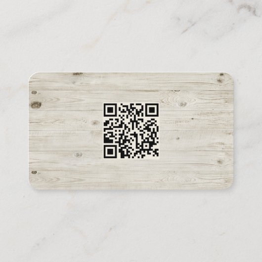 Rustic Lamb Sheep Farm LOGO QR Code Green Visitekaartje (Achterkant)