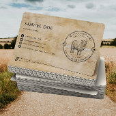 Rustic Lamb Sheep Farm LOGO QR Code  Visitekaartje