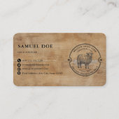 Rustic Lamb Sheep Farm LOGO QR Code  Visitekaartje (Voorkant)