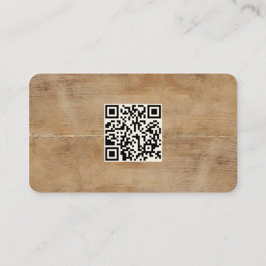 Rustic Lamb Sheep Farm LOGO QR Code  Visitekaartje (Achterkant)