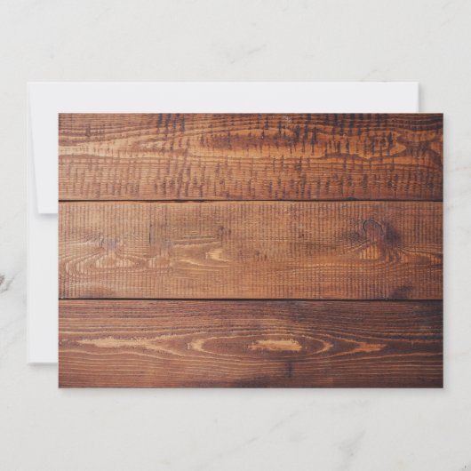 Rustic Land baby's | Mason Jar Wedding Kaart (Achterkant)