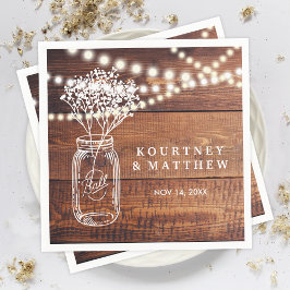 Rustic Land baby's | Mason Jar Wedding Servet