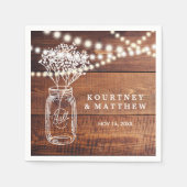 Rustic Land baby's | Mason Jar Wedding Servet (Voorkant)
