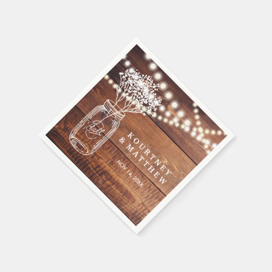 Rustic Land baby's | Mason Jar Wedding Servet (Hoek)