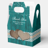 Rustic Land Blauwgroen Weddenschap Dank je Bedankdoosjes (Geopend)