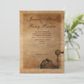 Rustic Land  Canvas Barn Windmill Kaart (Staand voorkant)