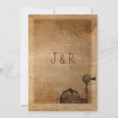 Rustic Land  Canvas Barn Windmill Kaart (Achterkant)