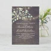 Rustic Land Greenery Garden Engagement Party Kaart (Staand voorkant)