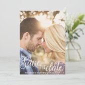 Rustic Land sparen de uitnodiging van de Datum  (Staand voorkant)