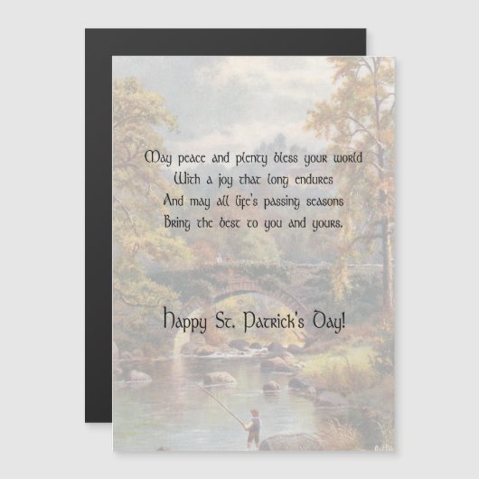 Rustic Landscape St. Patrick's Day Irish Blessing (Voorkant / Achterkant)