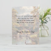 Rustic Landscape St. Patrick's Day Irish Blessing Feestdagenkaart (Staand voorkant)