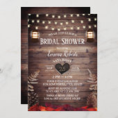 Rustic Lantern Autumn Wedding Vrijgezellenfeest Kaart (Voorkant / Achterkant)