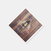 Rustic Lantern Baby's Breath Floral Barn Wedding Servet (Hoek)