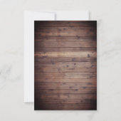Rustic Lantern Barn Wood Fall Wedding RSVP (Achterkant)