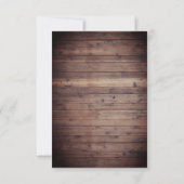 Rustic Lantern Barn Wood Fall Wedding RSVP Kaartje (Achterkant)