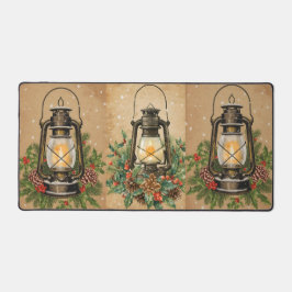 Rustic lantern Christmas holly pine festive winter Bureaumat