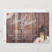 Rustic Lantern en Daisy Floral Barn Vrijgezellenfe Kaart (Voorkant)