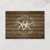 Rustic Lantern en Starfish Online Response Kaart (Achterkant)