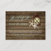 Rustic Lantern en Starfish Online Response Kaart (Voorkant)