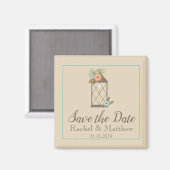 Rustic Lantern Floral Save the Date Magneet (Voorkant / Achterkant)