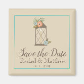 Rustic Lantern Floral Save the Date Magneet (Voorkant)