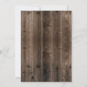 Rustic Lantern & Flowers Barn Wood Fall Wedding Kaart (Achterkant)