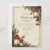 Rustic Lantern Kerstfeest Kaart (Voorkant)