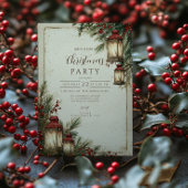 Rustic Lantern Kerstfeest Kaart