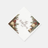 Rustic Lantern Kerstfeest Servet (Hoek)