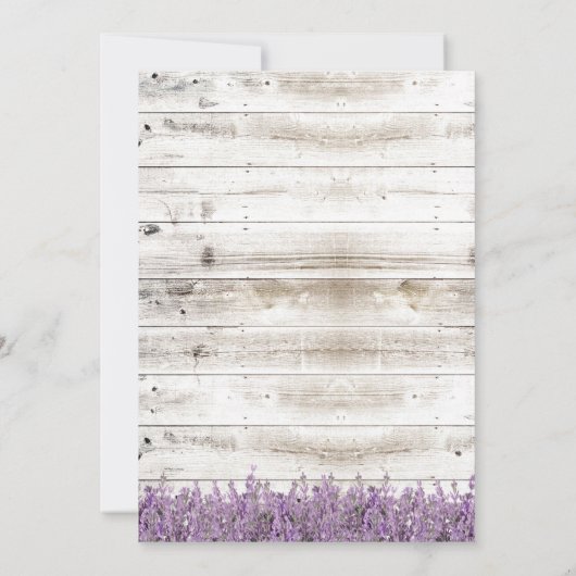 Rustic Lantern Lavender Flowers Barn Vrijgezellenf Kaart (Achterkant)