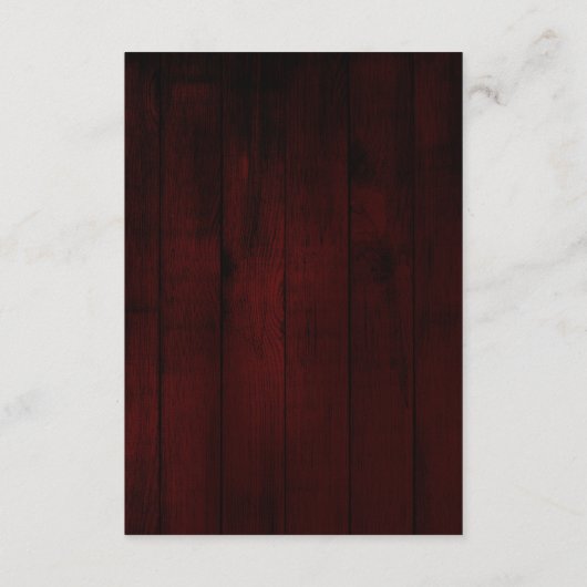 Rustic Lantern Lights Cherry Wood Wedding Details Informatiekaartje (Achterkant)