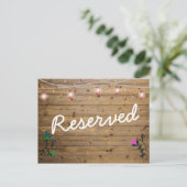 Rustic Lantern Lights Reserved Seats Kaart (Staand voorkant)