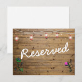 Rustic Lantern Lights Reserved Seats Kaart (Voorkant / Achterkant)