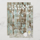 Rustic Lantern Snowflakes Winter Vrijgezellenfeest Kaart (Voorkant / Achterkant)