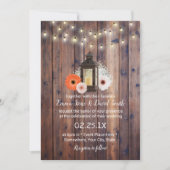 Rustic Lantern String Lights Daisy Floral Wedding Kaart (Voorkant)