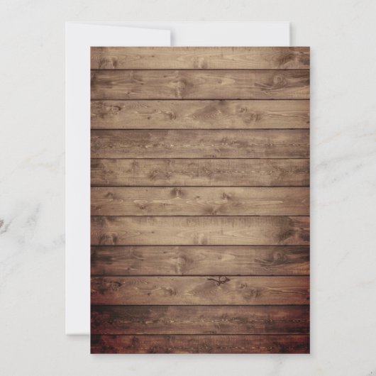 Rustic Lantern Succulent Floral Wedding Kaart (Achterkant)