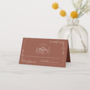 Rustic Lantern Terracotta Wedding Place Card Plaatskaartje