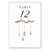 Rustic Lanterns Trouwtafel Nummer Kaart (Achterkant)