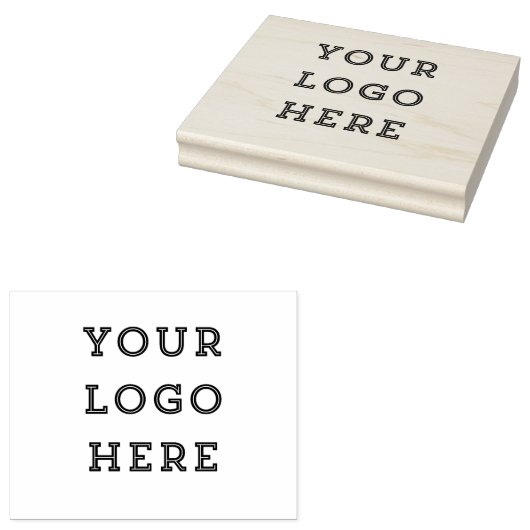 Rustic Large Your Custom Logo Business Hobby  Rubberstempel (Gestempeld)