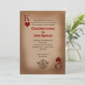Rustic Las Vegas Wedding Cards Kaart (Staand voorkant)