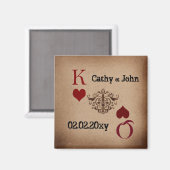 Rustic Las Vegas Wedding Cards Magneet (Voorkant / Achterkant)