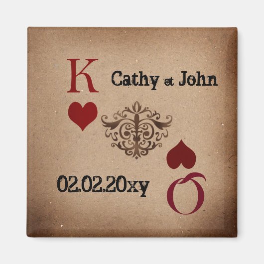 Rustic Las Vegas Wedding Cards Magneet (Voorkant)