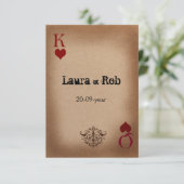 Rustic Las Vegas Wedding Cards RSVP Kaartje (Staand voorkant)