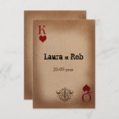 Rustic Las Vegas Wedding Cards RSVP Kaartje (Voorkant / Achterkant)