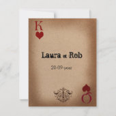 Rustic Las Vegas Wedding Cards RSVP Kaartje (Voorkant)