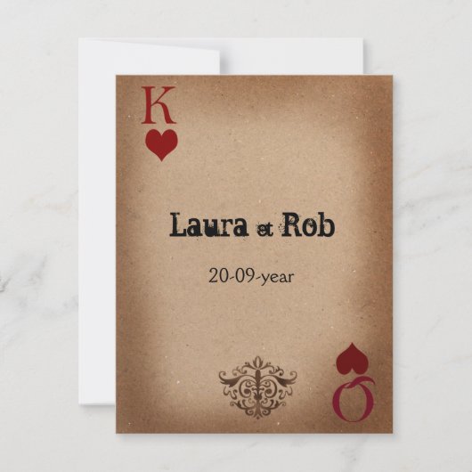 Rustic Las Vegas Wedding Cards RSVP Kaartje (Voorkant)